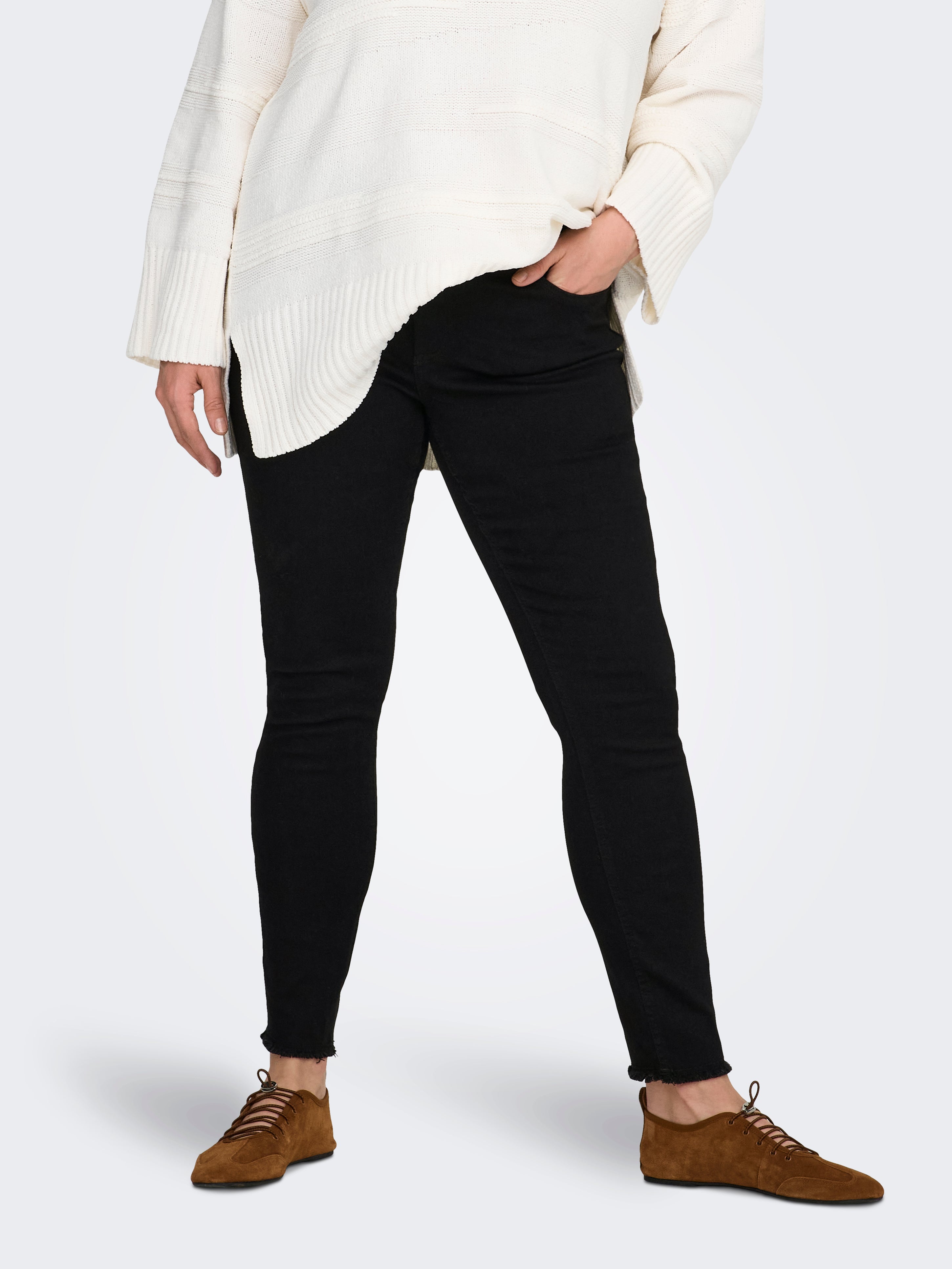 CARWILLY Regular waist Skinny Fit Jeans Black