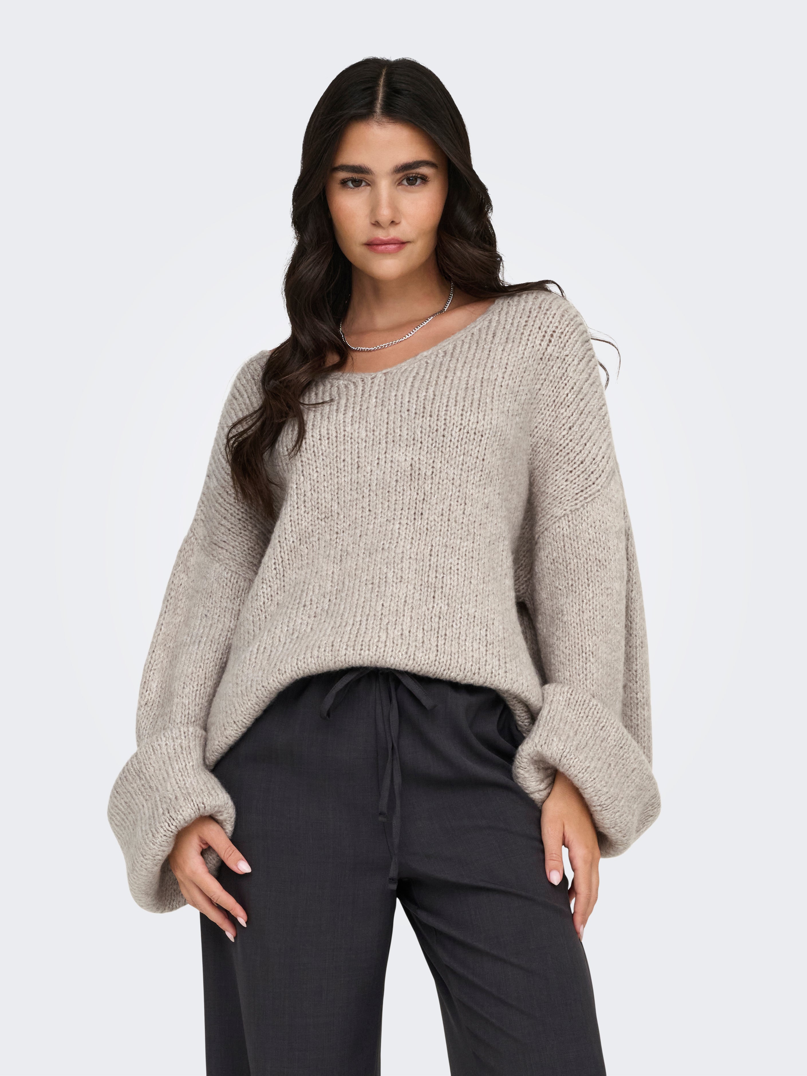 JDYDINEA Knitted pullover Chateau Gray