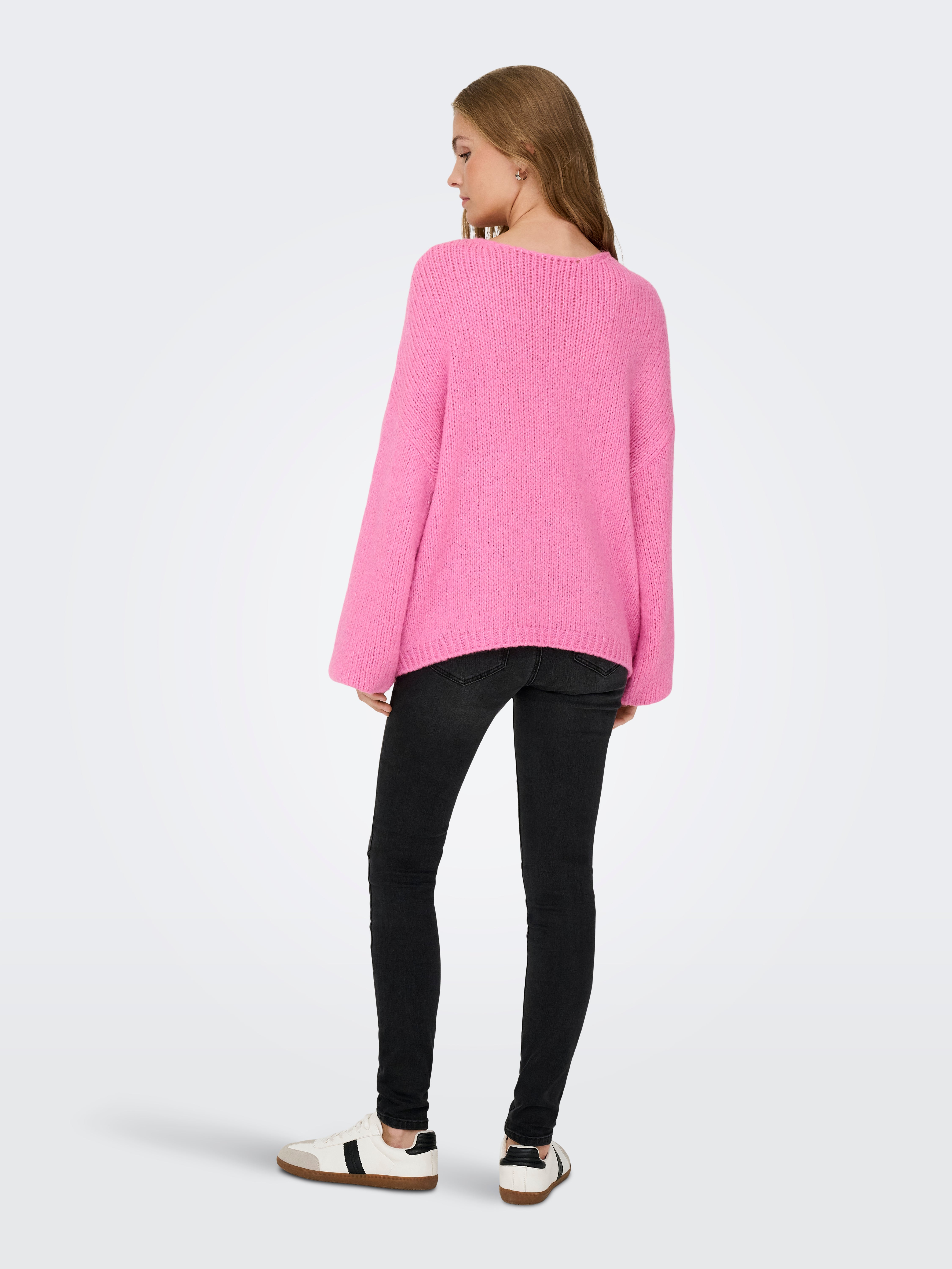 JDYDINEA Knitted pullover Super Pink