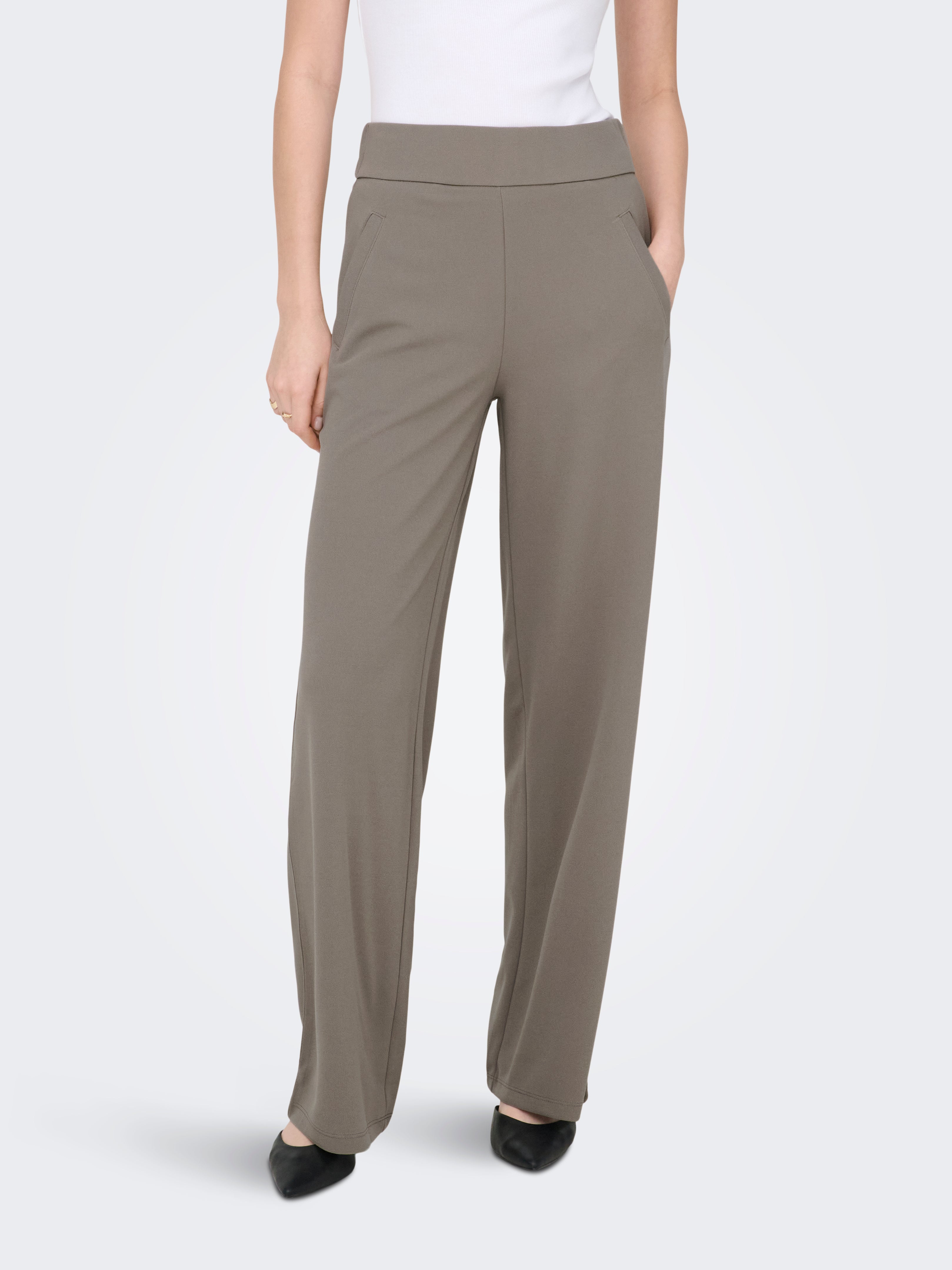 JDYLOUISVILLE Wide Leg Fit Wide-leg trousers Driftwood