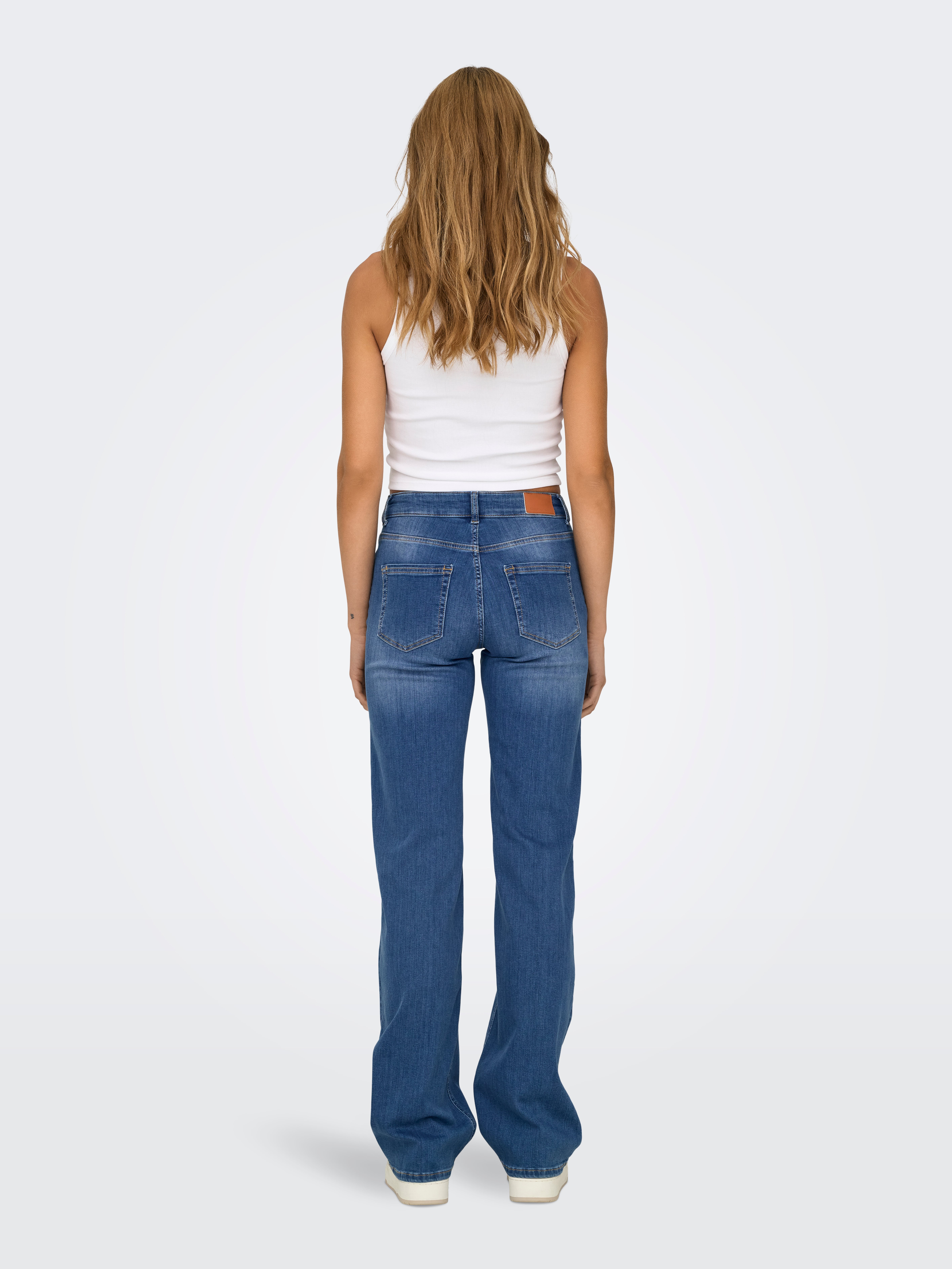 ONLBLUSH Mid waist Straight Fit Jeans Medium Blue Denim