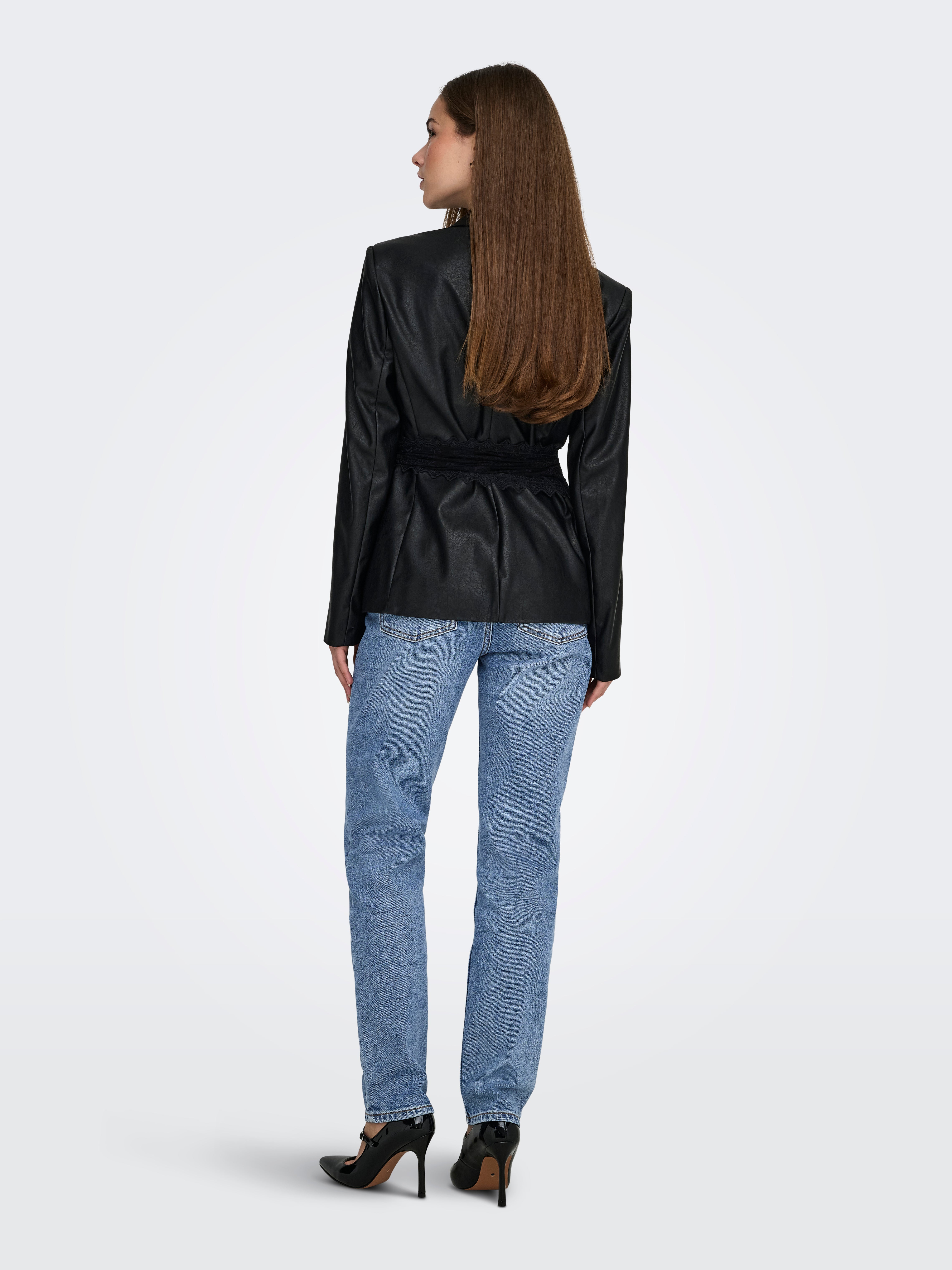 ONLEMILY High waist Straight Fit Ankle length Jeans Medium Blue Denim