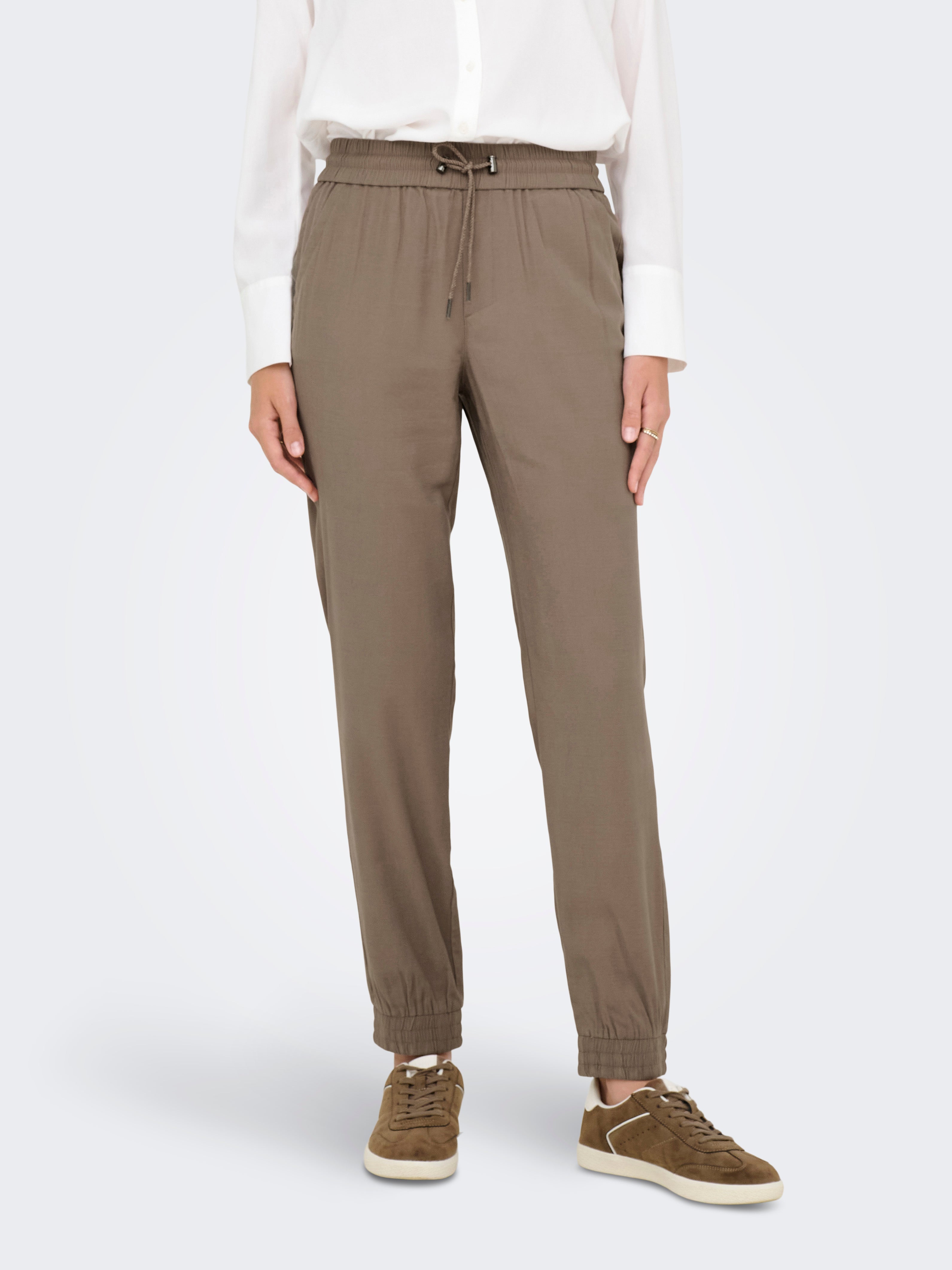 ONLKELDA-EMERY Regular Fit Wide-leg trousers Walnut