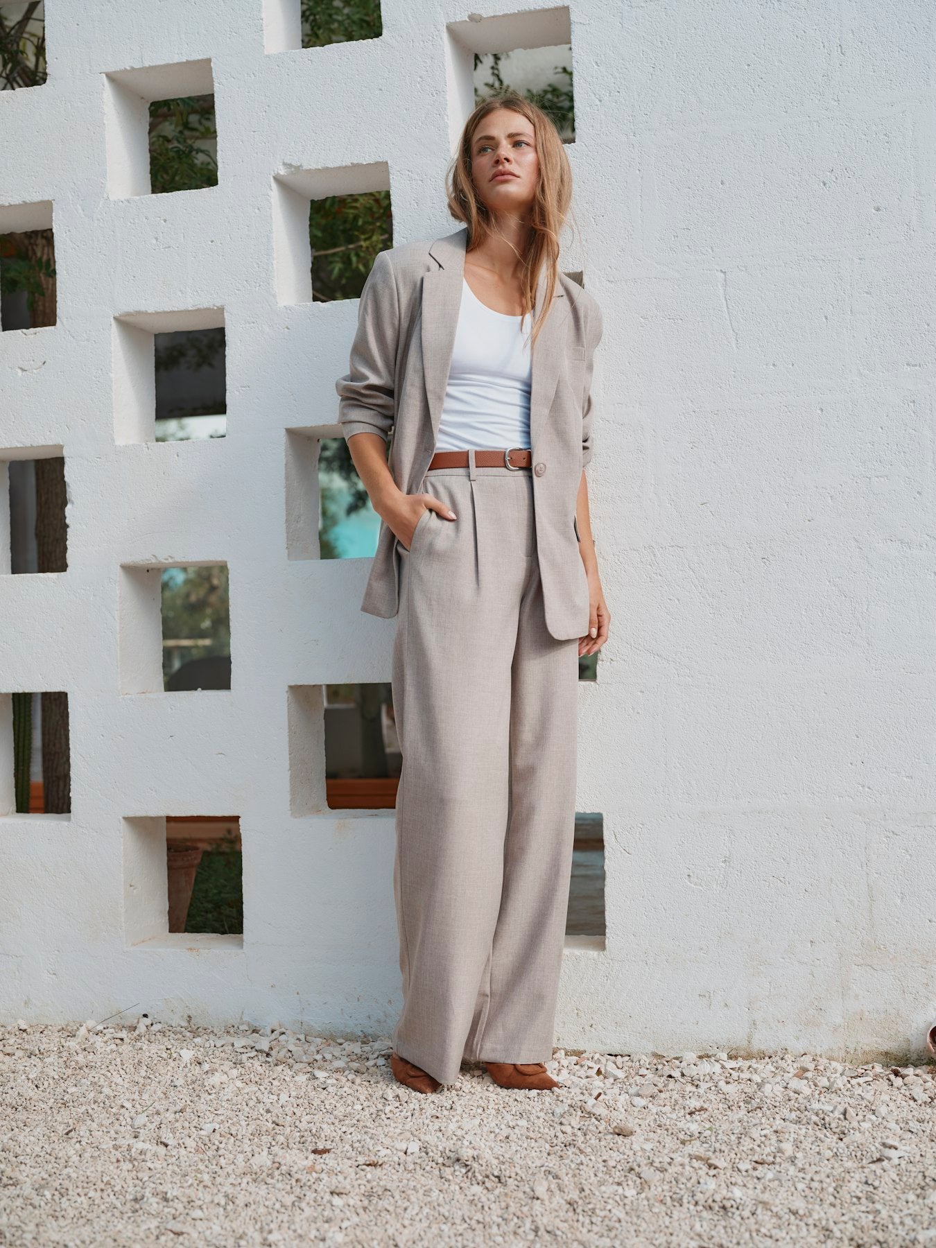 ONLLINDA Straight Fit Trousers Fungi