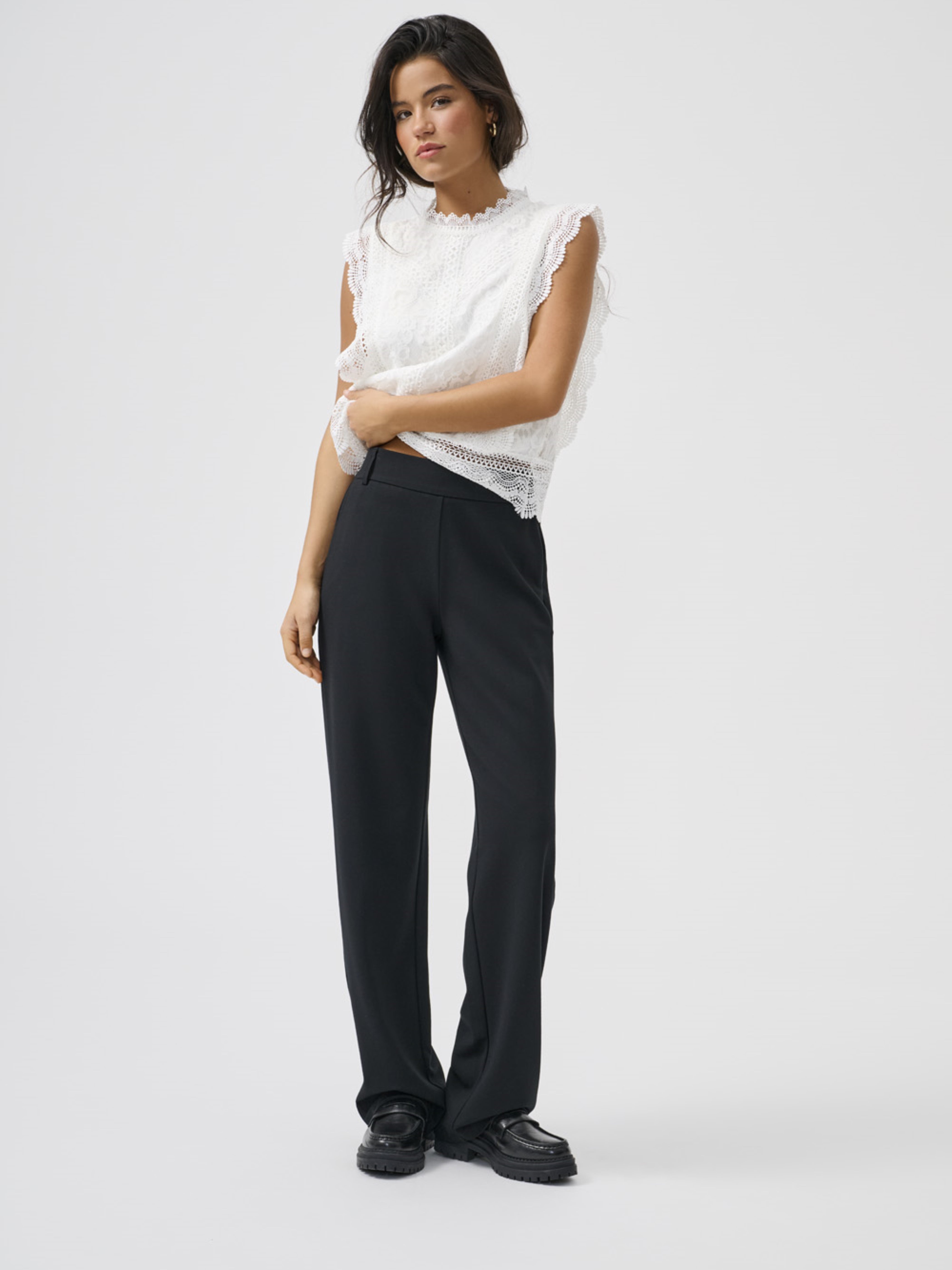 ONLPOPTRASH Straight Fit Tailored trousers Black