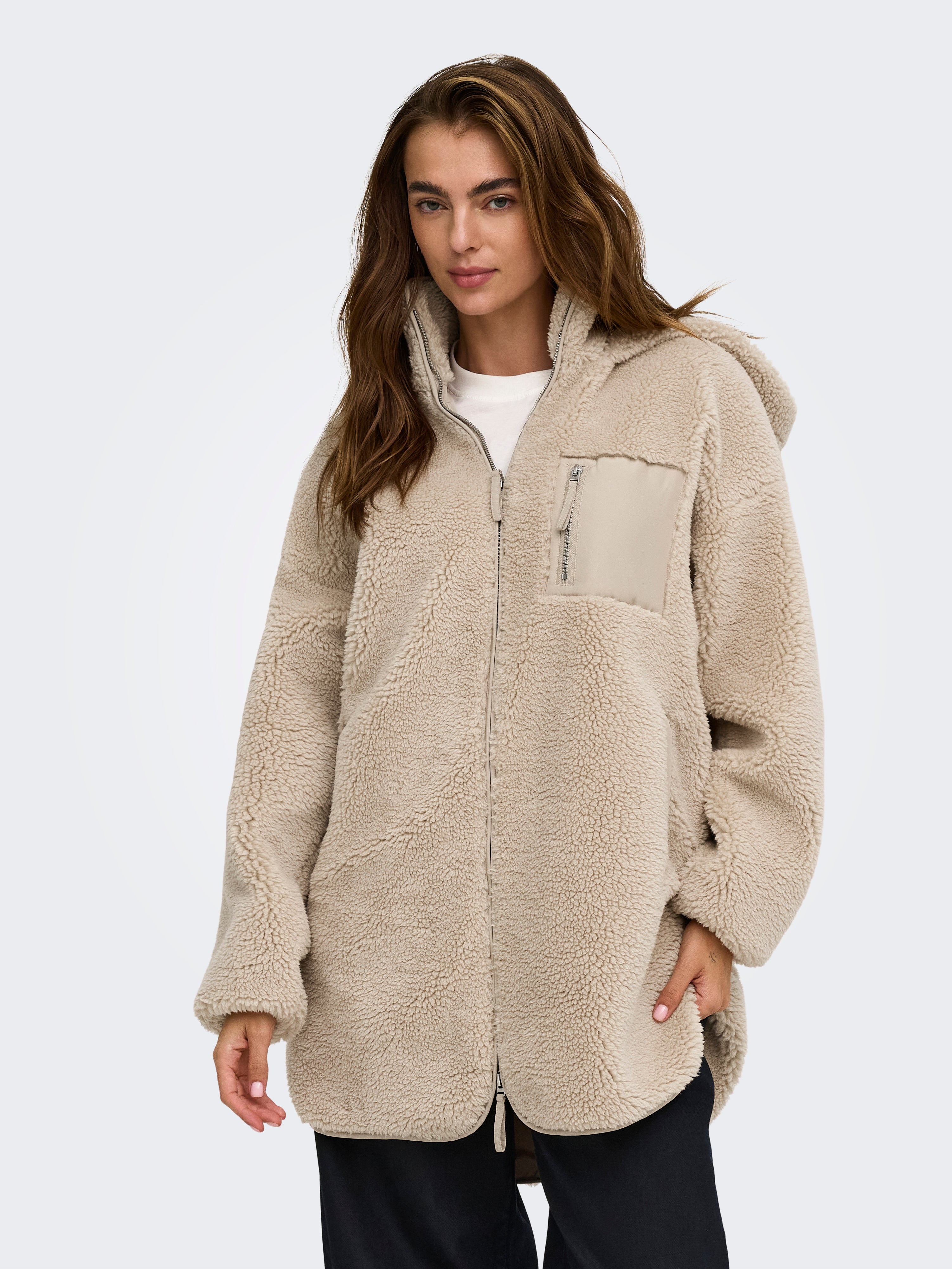 ONLSASCHA Teddy coat Cuban Sand