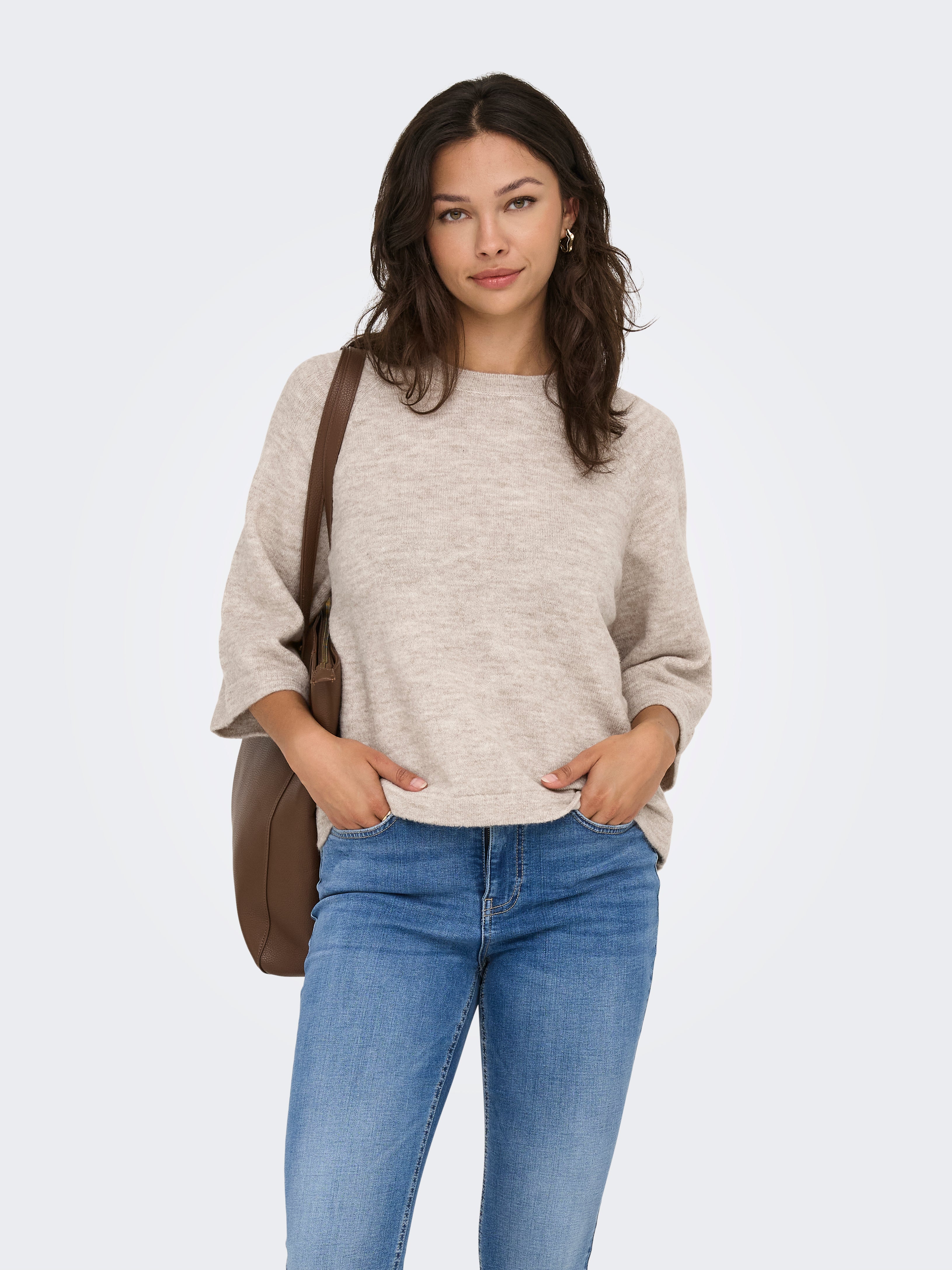ONLSIMONI Knitted pullover Pumice Stone