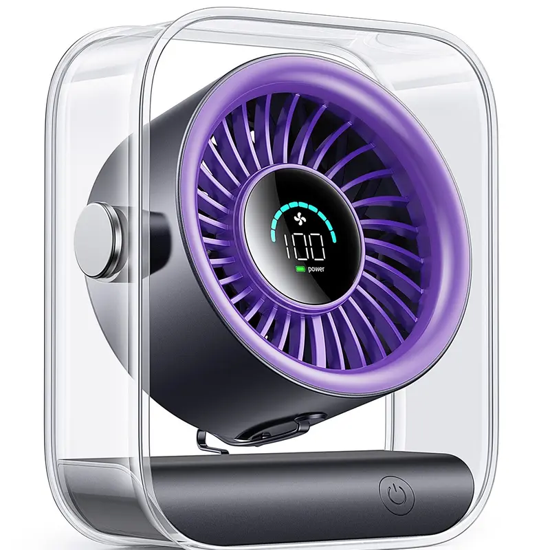 KIMMOO Rechargeable USB Desk Fan with 100 Speeds and Remote Control