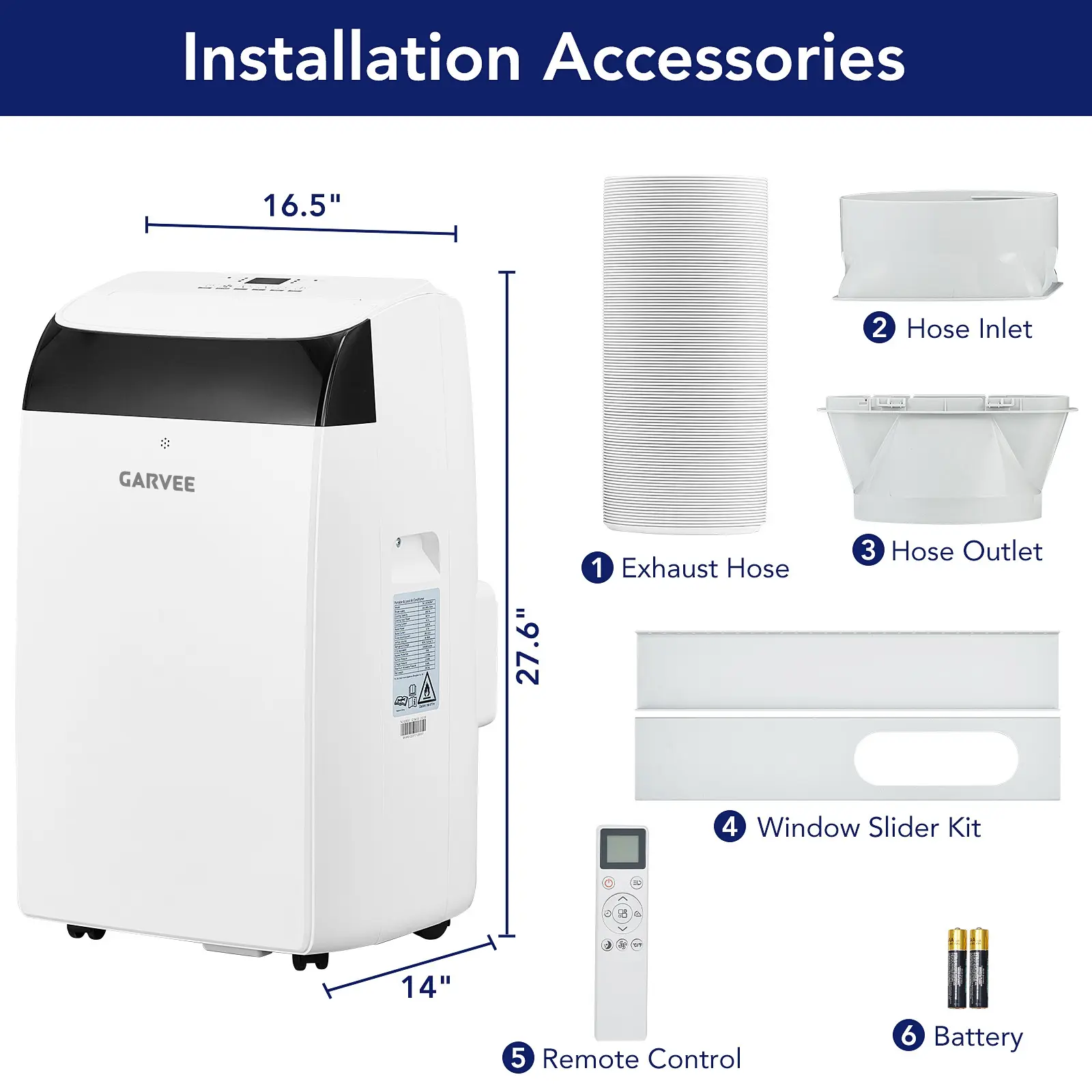 Garvee 14K/10K/8K BTU Portable AC 4-in-1 Cooling