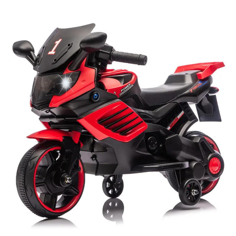 Garvee 6V Kids Electric Motorcycle Ride-On with Training Wheels