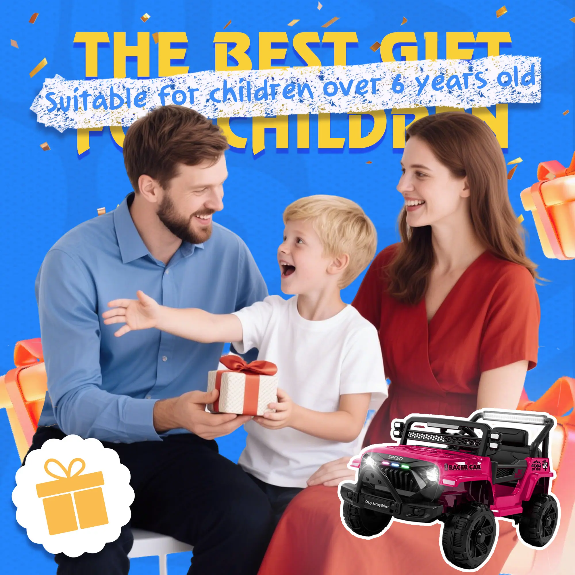 12V Kids Electric Truck with Parental Control & Bluetooth