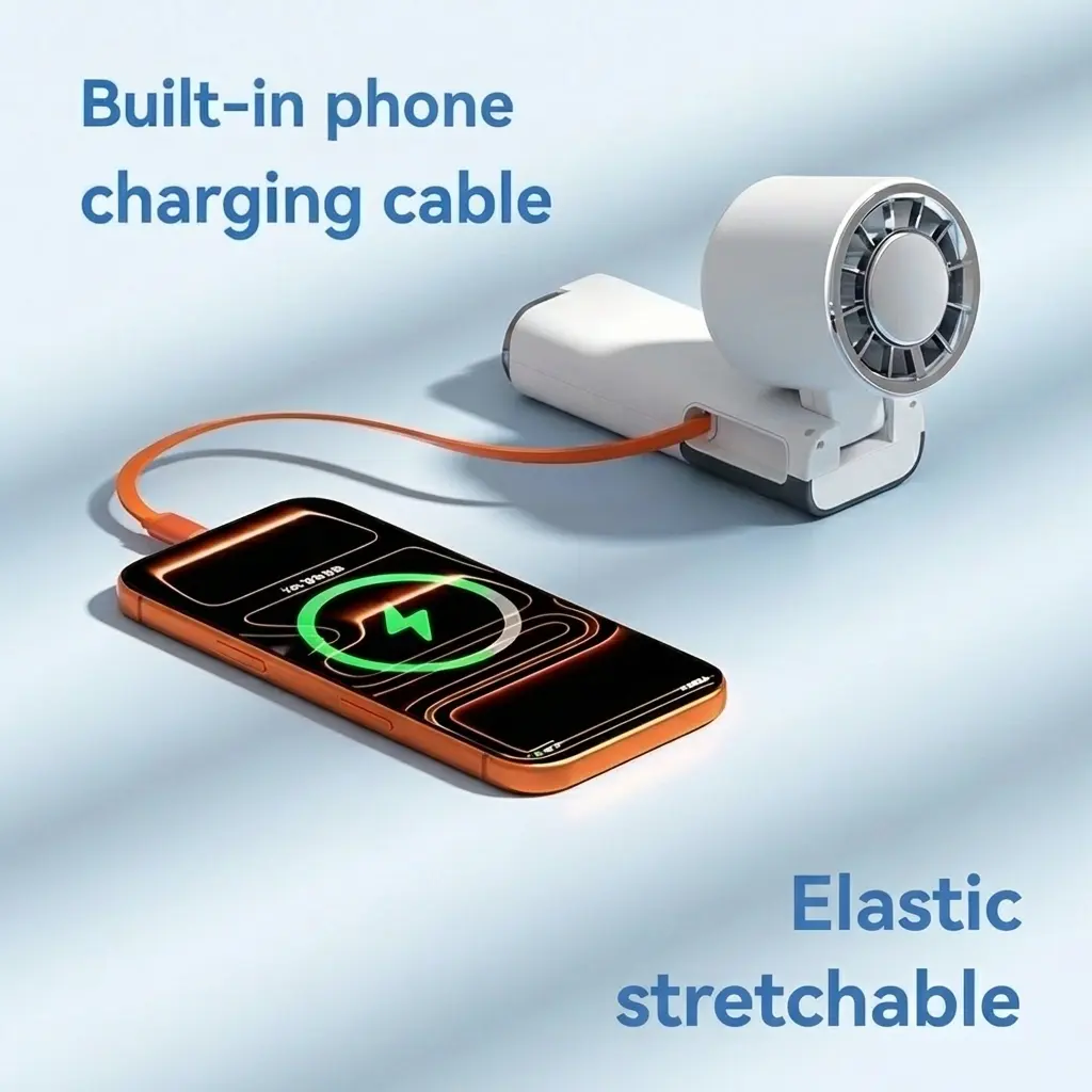 SWEETFULL 7-in-1 Portable Cooling Fan with Power Bank