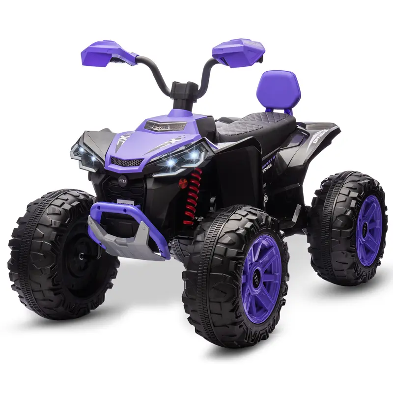 24V Kids ATV Ride-On Car with Bluetooth & LED Lights