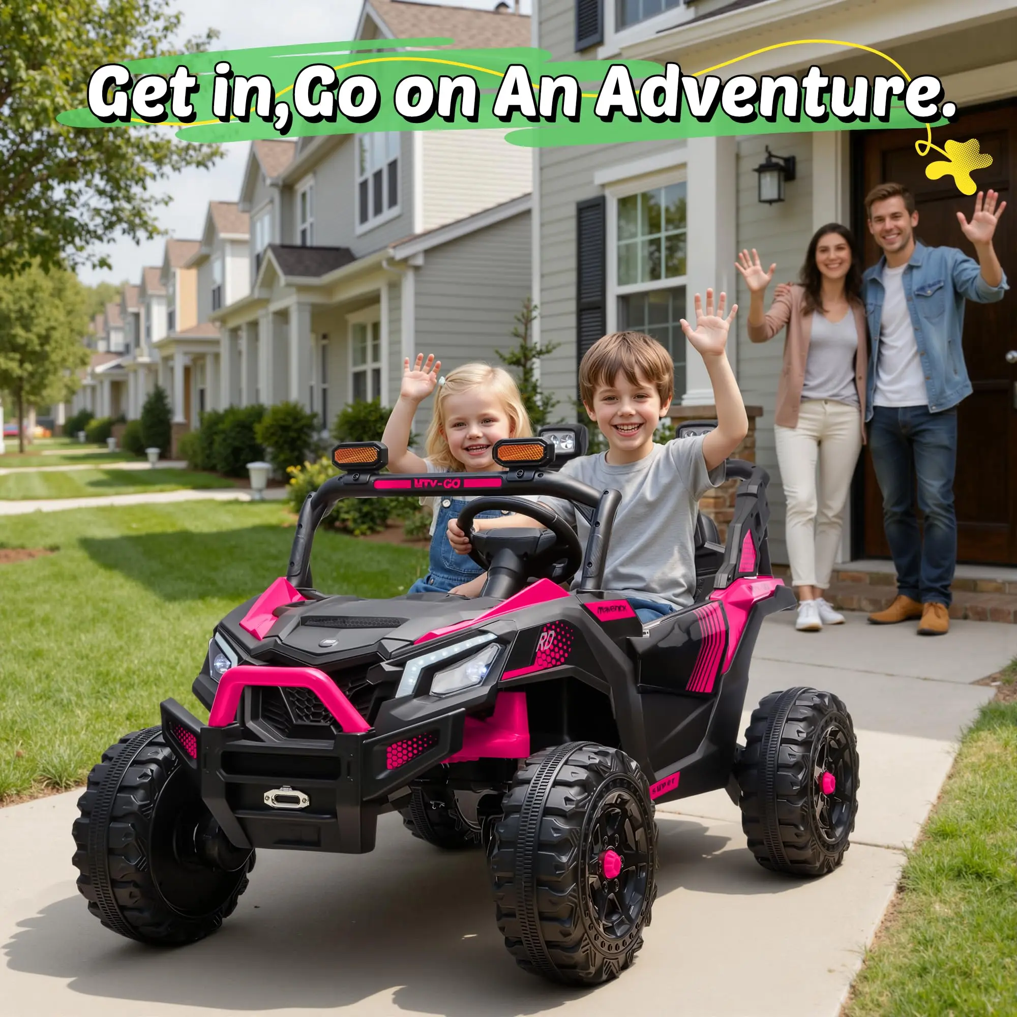 JOYRACER 24V Kids Ride-On UTV with Remote Control and Bluetooth