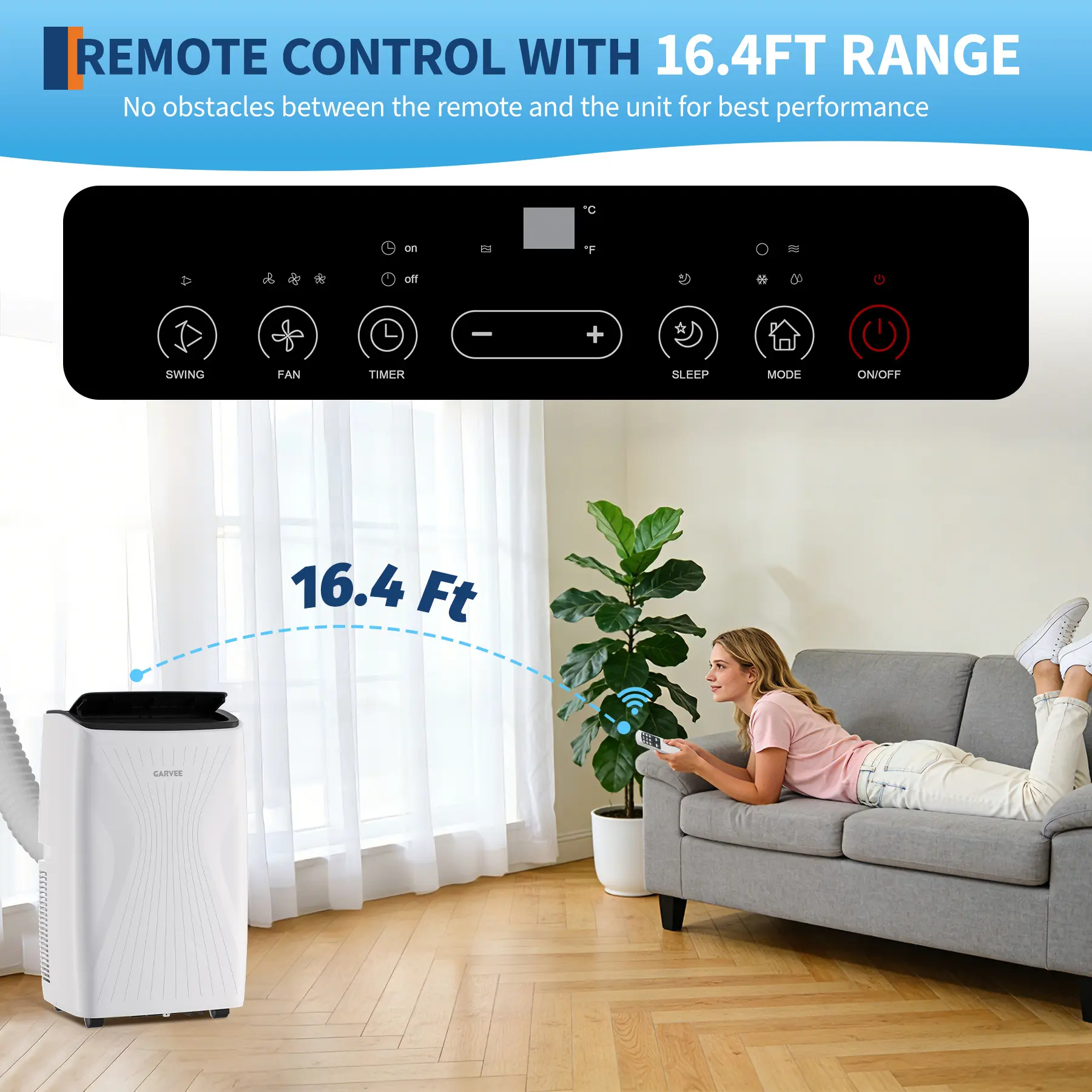 Garvee Portable Air Conditioner 14K BTU 6-in-1 w/ Remote