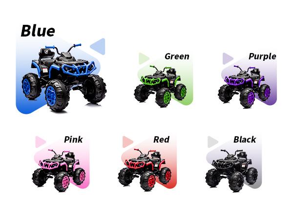 Hikiddo Shark Kids ATV 4 Wheeler, 24V 4WD Electric ATV Ride On Toy for Big Kids, 4X200W Motor, 5.6Mph Max Speed