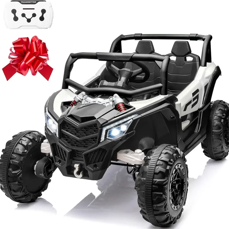 Joyracer 24V 4WD Ride-On UTV for Kids with Remote, Bluetooth, Lights