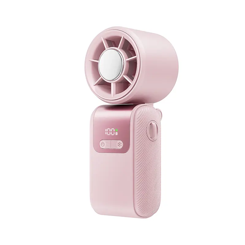 KIMMOO 4-in-1 Handheld Turbo Fan - Adjustable, Rechargeable Wind Cooling Mini Portable Fan with 199 Speed Settings, 21000 RPM High Speed, Digital Display, 120° Rotatable, 12H Long-Lasting USB Charge for Travel, Office Desk Use, Adjustable Turbo Fan summer