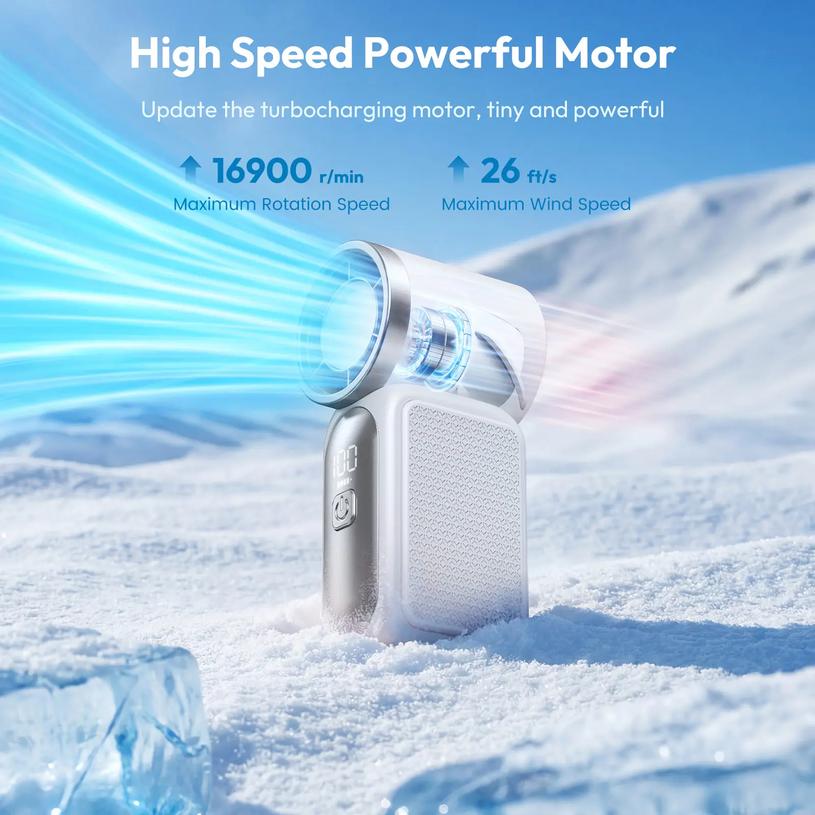 GAIATOP Super Mini Handheld Fan - USB Rechargeable, 6-Gear