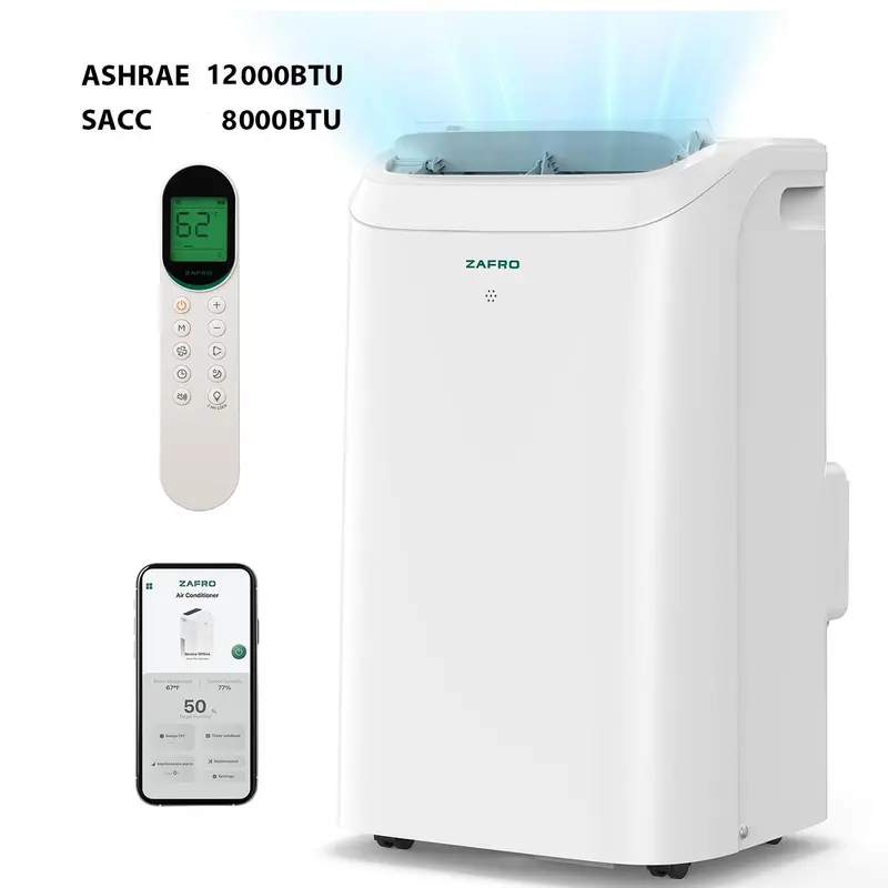 ZAFRO Portable Air Conditioner WiFi 44dB Ultra-Quiet