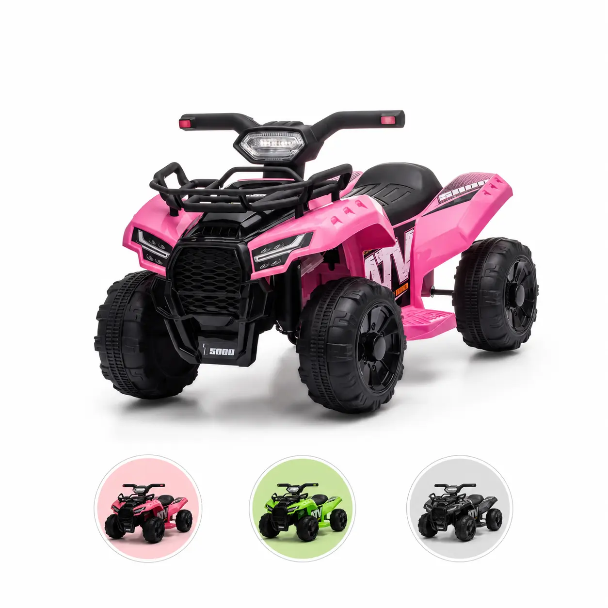 Bobike 6V Electric Kids ATV Quad Pink with Headlights