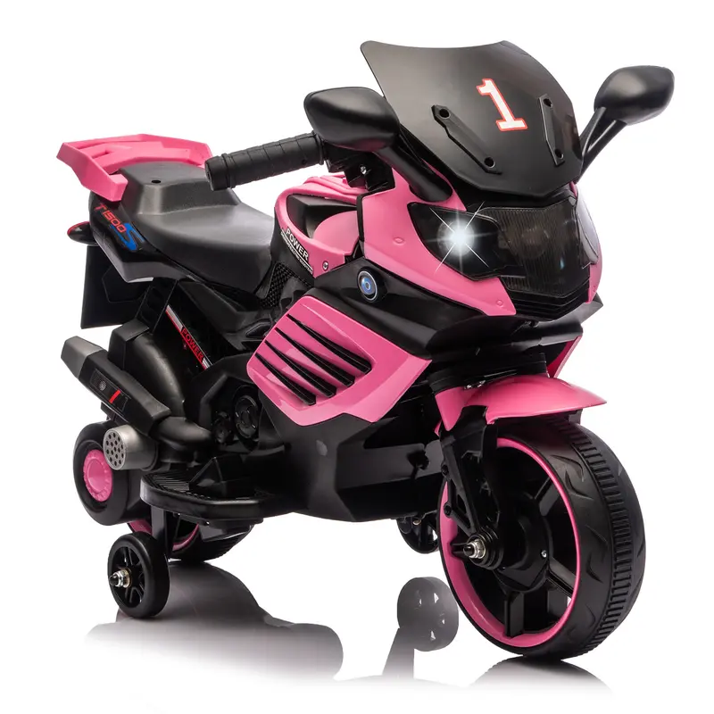 Garvee 6V Kids Electric Motorcycle Ride-On with Training Wheels