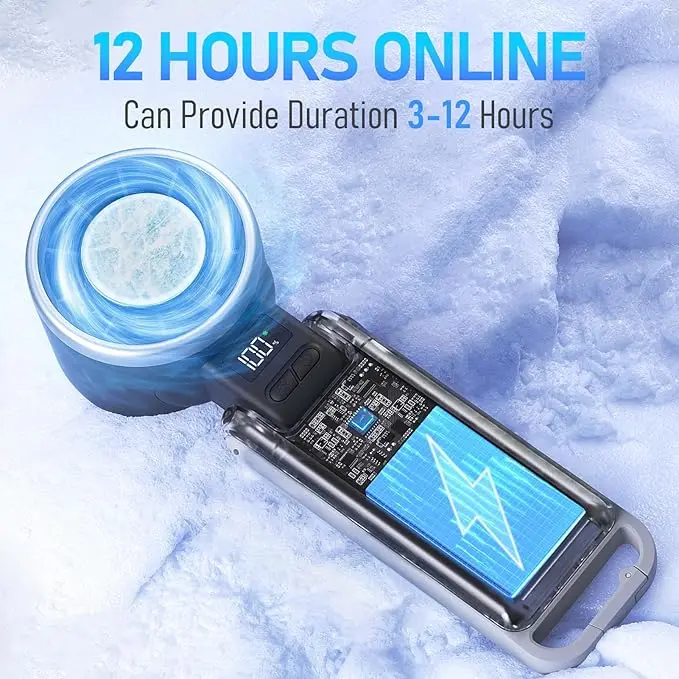 2026 Portable Handheld Fan with 100 Speed Levels and Foldable Design