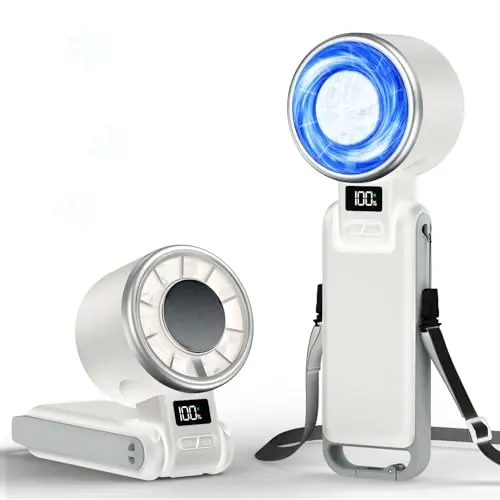 PLAYHOT N607 Portable Handheld Turbo Fan - 5 Speed, 4000mAh