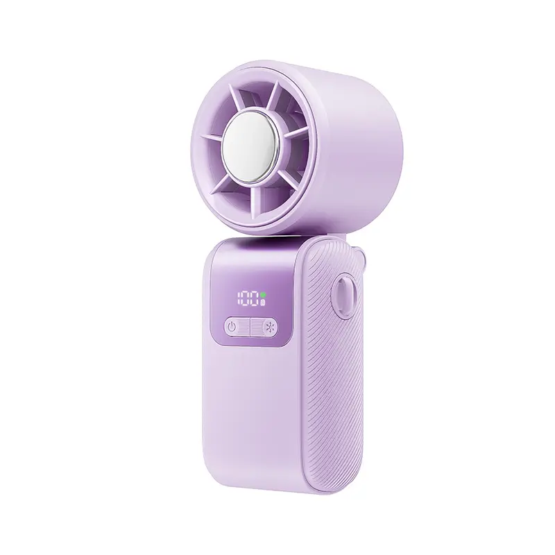 KIMMOO 4-in-1 Handheld Turbo Fan - Adjustable, Rechargeable Wind Cooling Mini Portable Fan with 199 Speed Settings, 21000 RPM High Speed, Digital Display, 120° Rotatable, 12H Long-Lasting USB Charge for Travel, Office Desk Use, Adjustable Turbo Fan summer