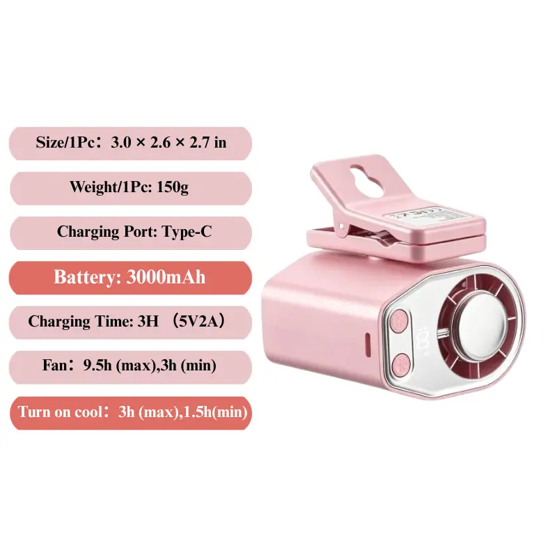 Joytutus USB Car Clip-On Fan with 360° Rotation & Stepless Speed