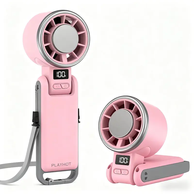 PLAYHOT N607 Portable Handheld Turbo Fan - 5 Speed, 4000mAh