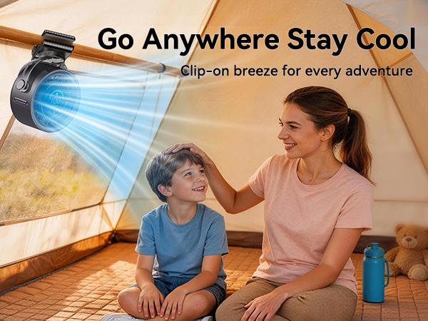4000mAh Rechargeable Portable Clip on Fan-100-Speed Touch Control, LED Display, 360° Rotate Quiet Turbo Desk Fan, Small Battery Operated USB Fan for Stroller Bed Travel Camping Golf Gym summerwins,dorm essentials,home essentials