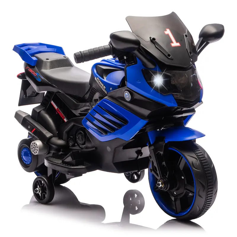 Garvee 6V Kids Electric Motorcycle Ride-On with Training Wheels