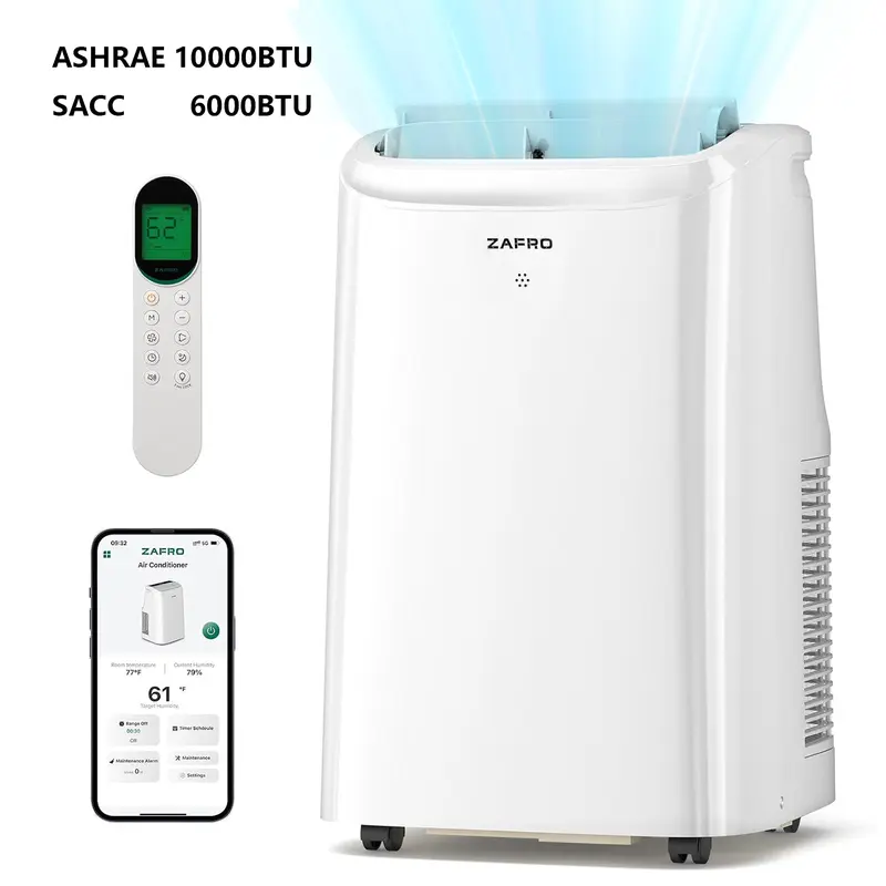 ZAFRO Portable Air Conditioner WiFi 44dB Ultra-Quiet