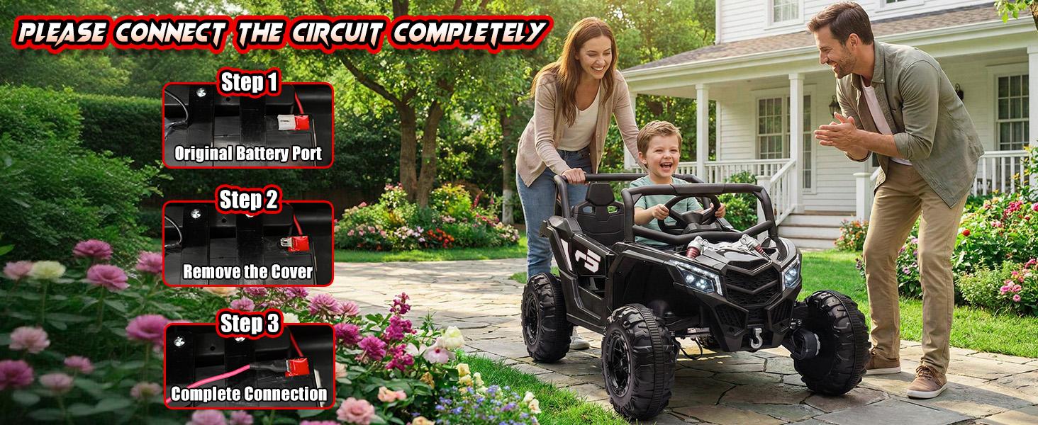 JOYRACER 4WD 24V Ride on UTV for Kids, 28"Wx43"Lx25"H, 2 Seater 4 Wheeler Car with 800W Motors, Battery Powered Electric Off-Road Vehicle w/Remote Control, Bluetooth, Spring Suspension, LED Lights, Music, Outdoor Toys Gift for Boys and Girls Aged 3-8