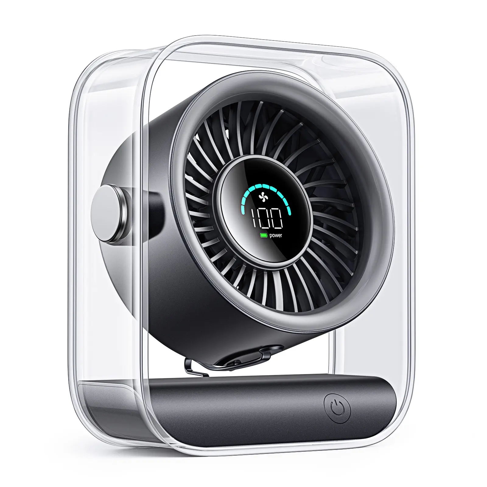 KIMMOO Rechargeable USB Desk Fan with 100 Speeds and Remote Control