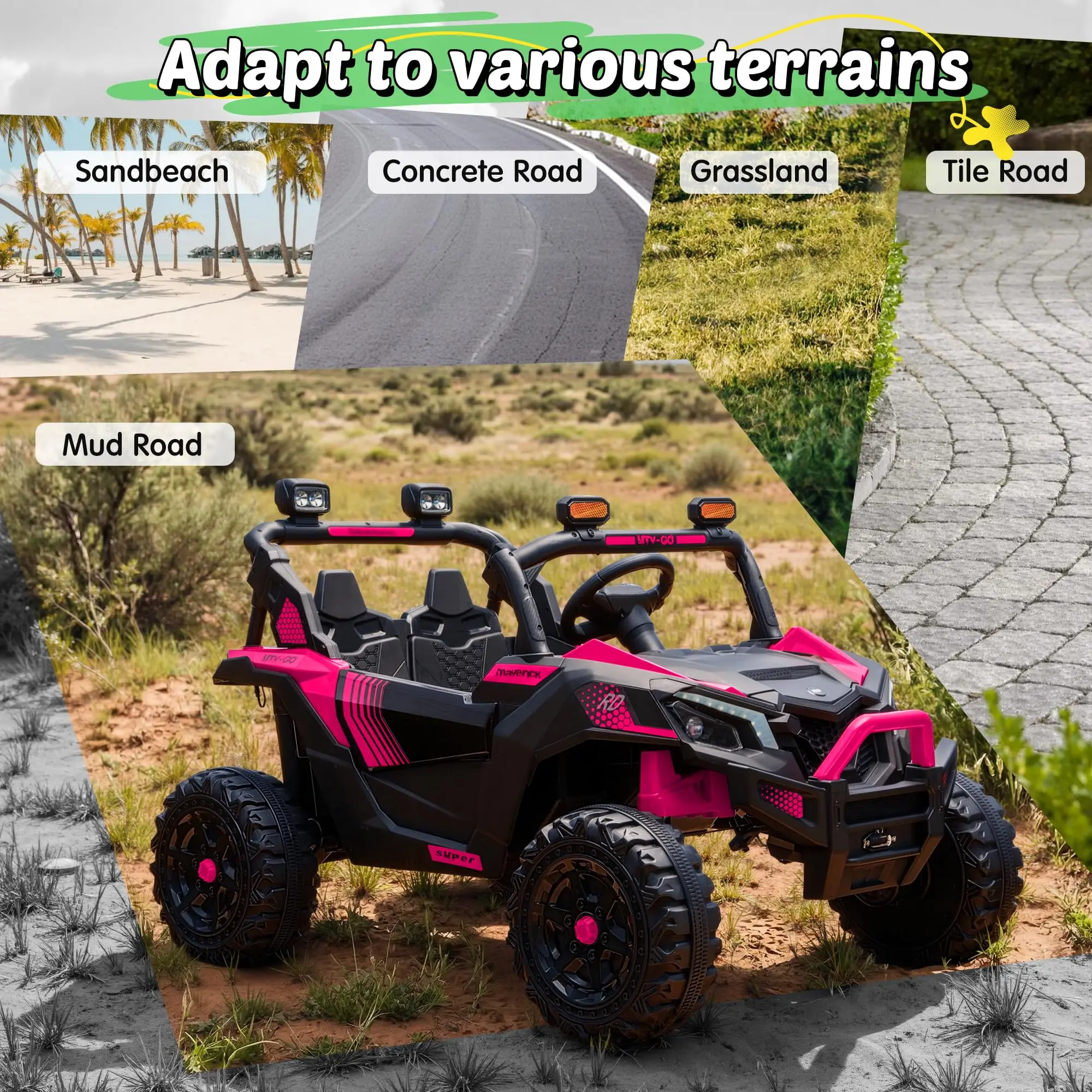 JOYRACER 24V Kids Ride-On UTV with Remote Control and Bluetooth