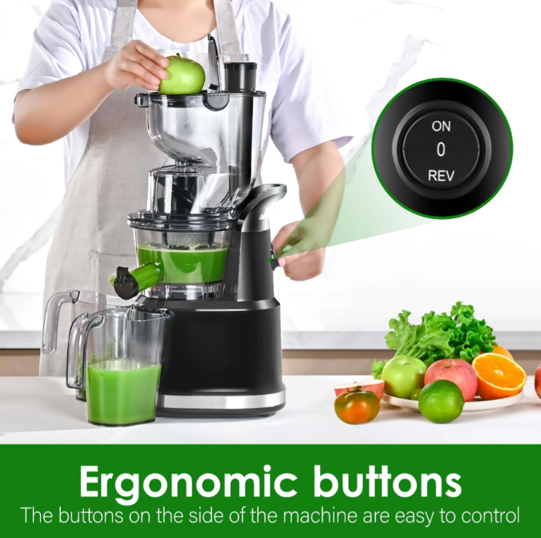 Premium Cold Press Juicer for Home – High Extraction Slow Juicer with Quiet Motor and Easy Clean Design