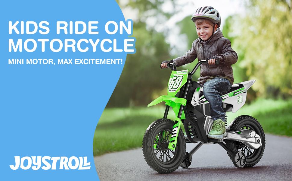 #summerfinds LIGIANT S6 12V Kids Motorcycle, 2x25W Ride on Motorbike with Wireless Connection & Self-Control Throttle Grip, Perfect Christmas Gift for Kids Aged 3-8#Summervibes Childrens Mountain Bike Childrens Bicycle