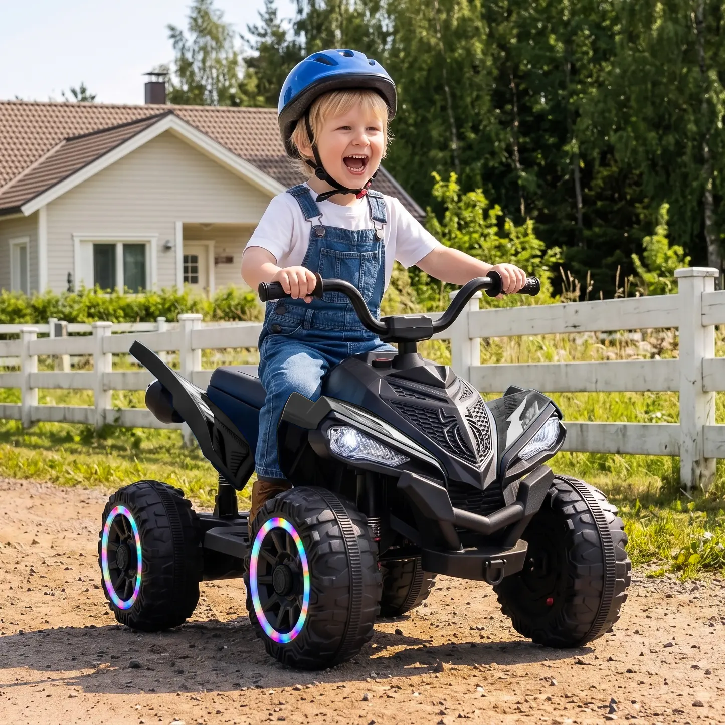 Hikiddo 24V Kids ATV 4-Wheeler with Bluetooth & 2 Seater