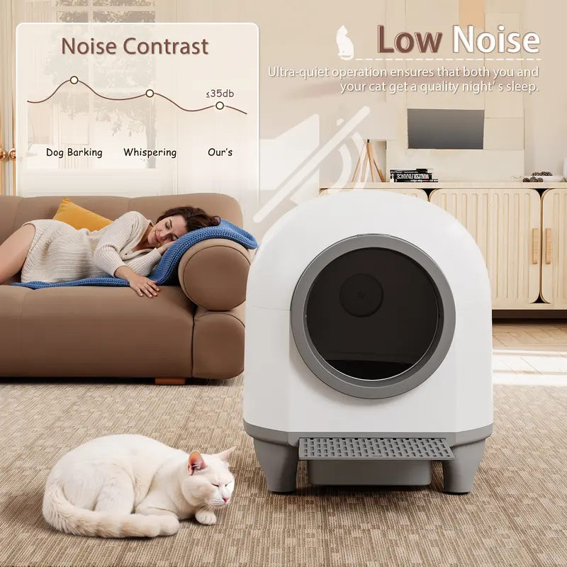 LOISEL Smart Self-Cleaning Cat Litter Box – App Control, Odor Control & Automatic Cleaning