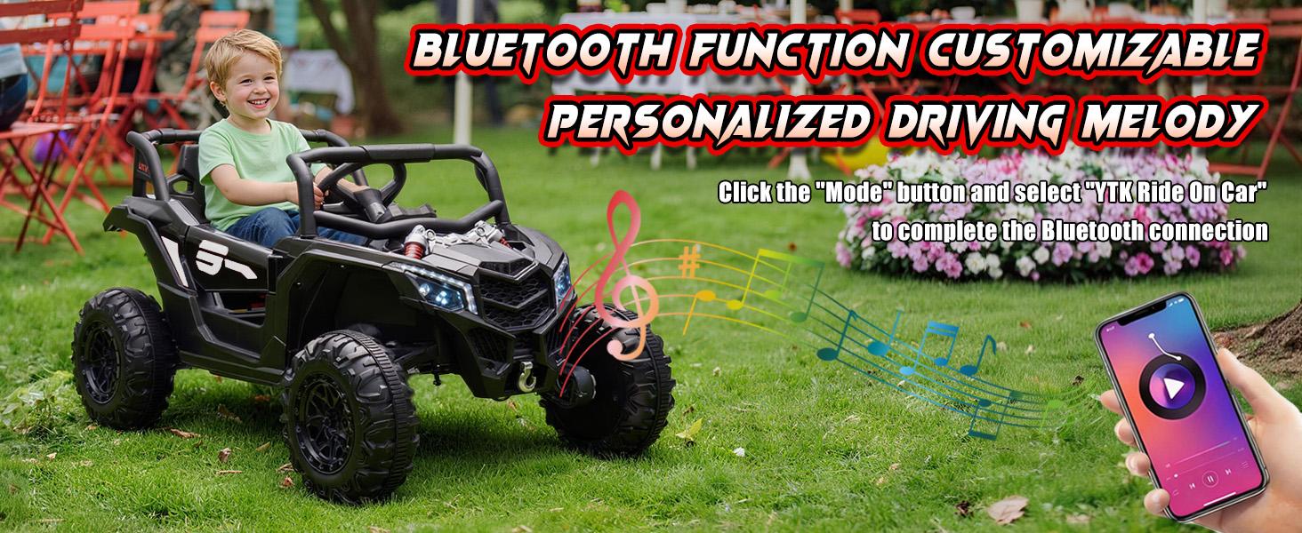 JOYRACER 4WD 24V Ride on UTV for Kids, 28"Wx43"Lx25"H, 2 Seater 4 Wheeler Car with 800W Motors, Battery Powered Electric Off-Road Vehicle w/Remote Control, Bluetooth, Spring Suspension, LED Lights, Music, Outdoor Toys Gift for Boys and Girls Aged 3-8