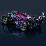 Mesiondy Cyberpunk V12 Hypercar Building Kit – 1039 PCS Premium Brick System | Italian Supercar Technic Model | Scissor Door & Active Wing Detail