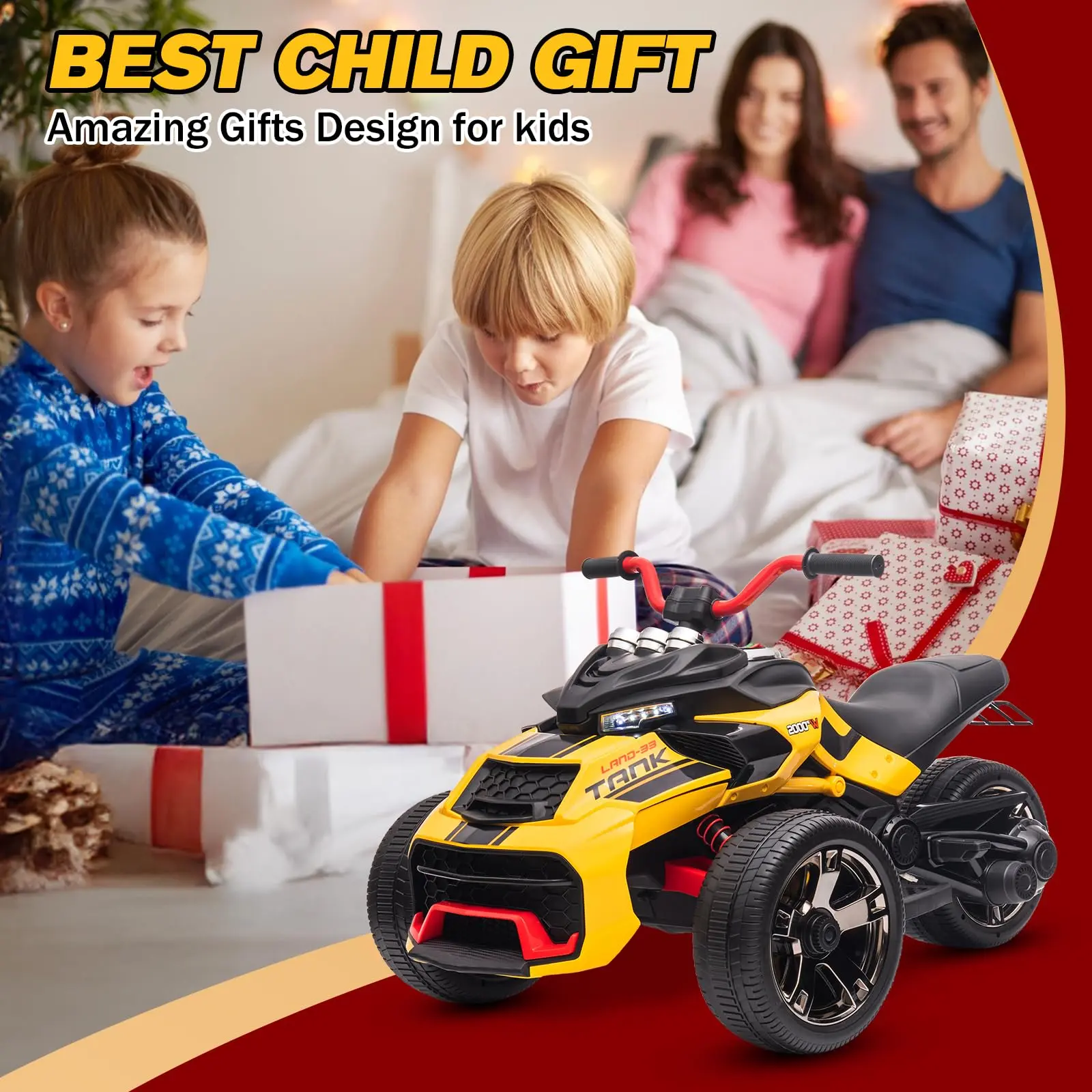 Kids 3-Wheeler ATV Motorcycle XB-3118 Electric Ride-On
