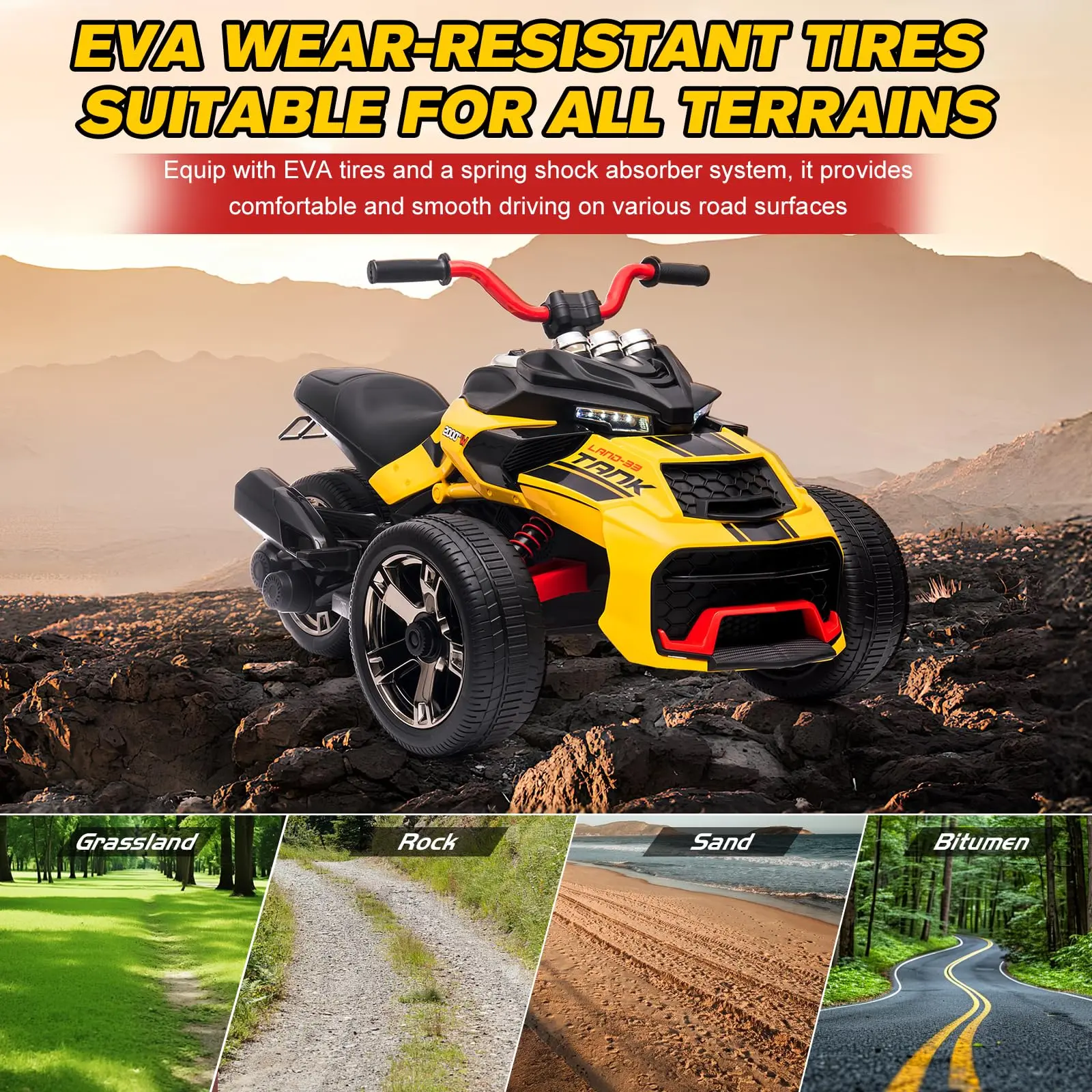Kids 3-Wheeler ATV Motorcycle XB-3118 Electric Ride-On