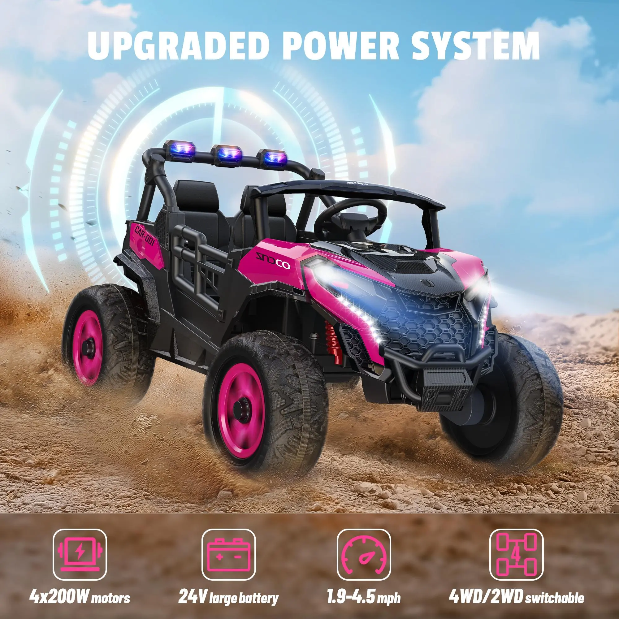 24V 2 Seater Ride On Car Truck with Remote Control