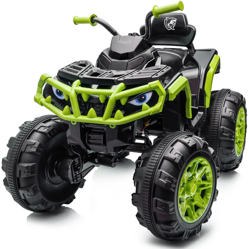 Hikiddo Shark Kids ATV 4 Wheeler, 24V 4WD Electric ATV Ride On Toy for Big Kids, 4X200W Motor, 5.6Mph Max Speed