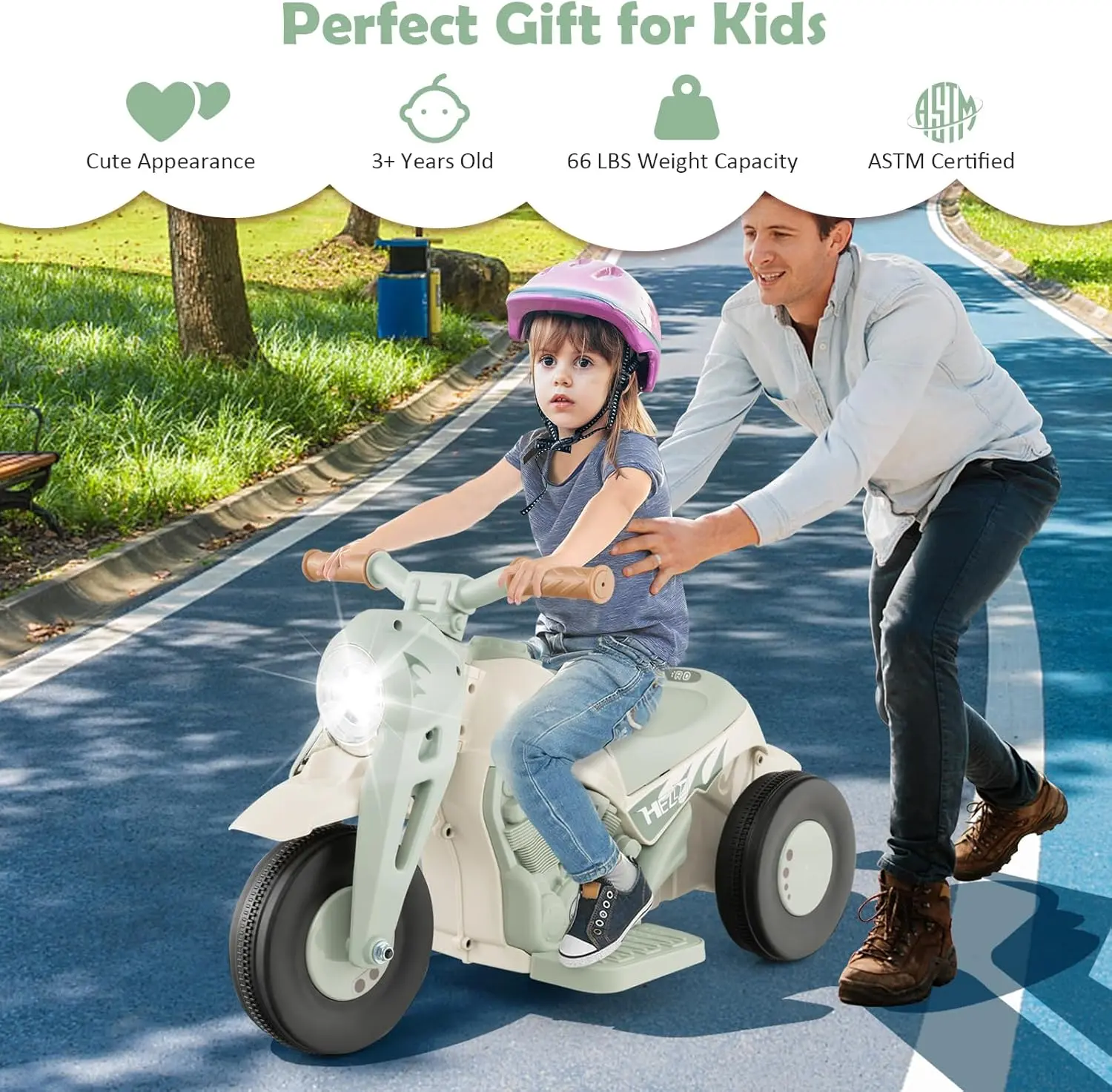 Costzon Electric Bubble Car - 3 Wheel Kids Motorcycle