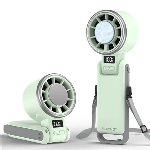 PLAYHOT N607 Portable Handheld Turbo Fan - 5 Speed, 4000mAh