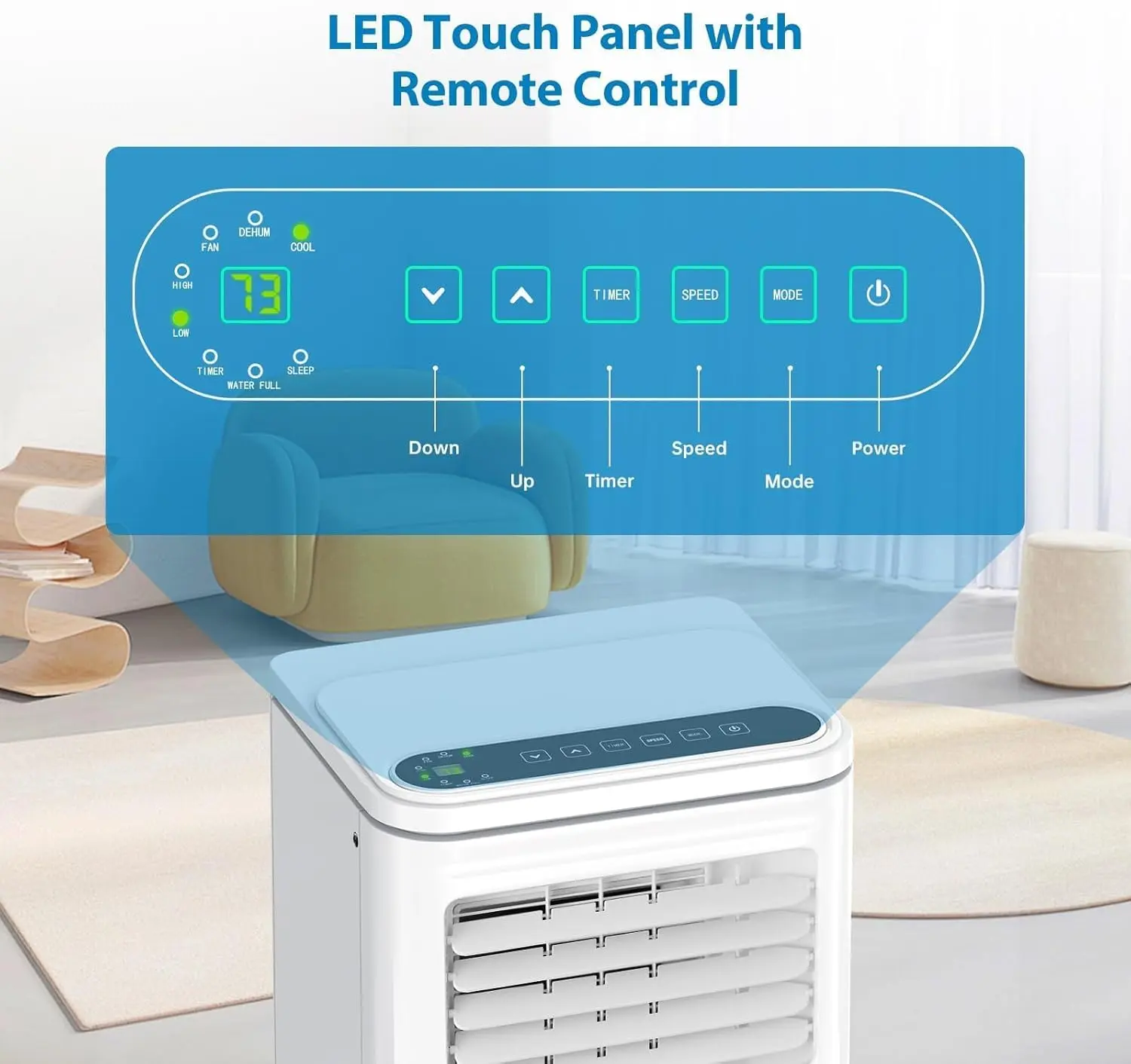 Garvee 8K/10K/14K BTU Portable Air Conditioner for Large Rooms